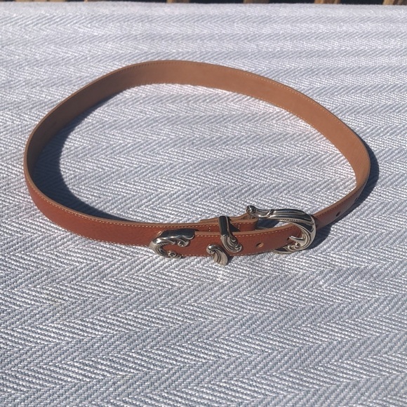 Coldwater Creek brown belt Small Goldtone hardware Used 34 1/2” Length - Picture 10 of 12